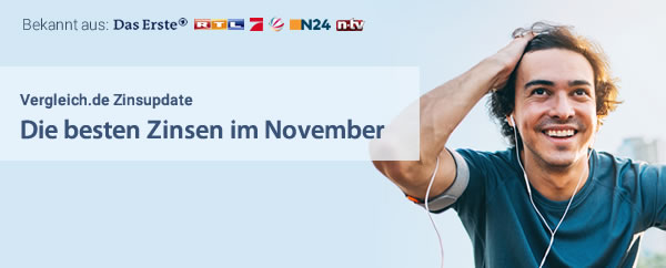 Vergleich.de Zinsupdate November 2017: Die besten Zinsen im November